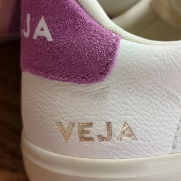 Veja Campo Leather White Mulberry Sneakers Size 39 - Picture 13 of 15